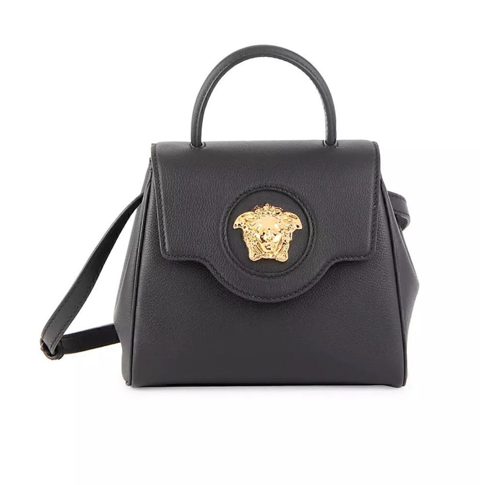 Authentic Versace
Mini La Medusa Leather Top Handle Bag